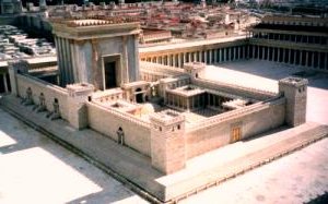 Foto de la maqueta del Templo de Jerusaln en el siglo I sita en el Hotel Holyland en Jerusaln (Dr. Avi-Yonah)