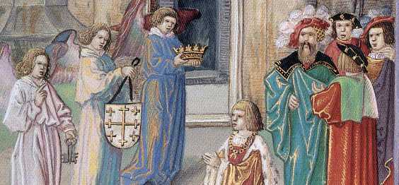 Carlos V recibe la llave de Jerusalén de los ángeles