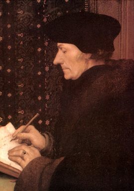 Erasmo de Rotterdam (1469-1536), por Hans Holbein el Joven