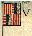 Bandera de Nápoles, con los cuarteles de Aragón, Jerusalén, Anjou y Hungría