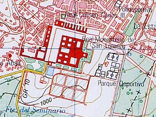 Plano moderno de San Lorenzo del Escorial