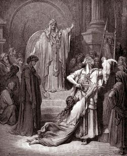 Juicio de Salomón: Gustave Doré